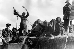 00204 Prints: War: Invasion of France June 1944 The beach masters headquaters