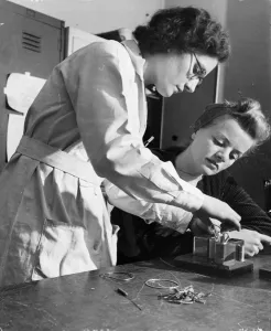 War munition workers. Two ladies. Picture taken 2nd April