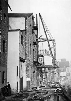 Warehouse Prints: Warehouse of Messrs W Gilyott and Co in Hull on the River Hull taken shortly before