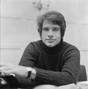 Warren Beatty, American actor, pictured in his London flat in South Audley Street