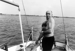 Warren Mitchell Actor, March 1968 sailing on his new T24 sailor