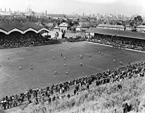 Wartime Prints: A wartime football match between Charlton Athletic and Reading Football Clubs