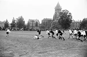 00407 Prints: Warwick v London Wasps, Rugby Union match at Rugby School, Rugby, Warwickshire