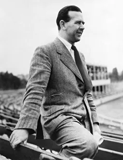 Warwickshire County Cricket Club secretary Leslie Deakins. August 1951