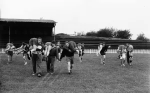 Togetherness Prints: Warwickshire Rugby Union training session Circa 1965