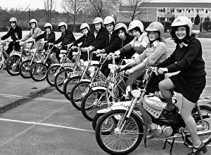 Coaching Prints: Twelve Warwickshire schools receive a moped for their respective schools as part of a