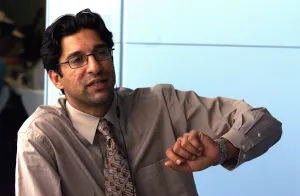 Commentators Prints: Wasim Akram July 1999 Lords Test Match England v New Zealand Day four