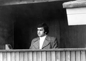 00245 Prints: Watching and waiting... footballer Larry Lloyd sits it out at Highfield Road today