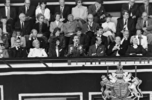 Chairman Prints: Watford chairman Elton John pictured watching the 1984 FA Cup Final at Wembley Stadium
