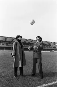 01082 Prints: Watford FC Chairman Elton John and his wife Renate at Vicarage Road