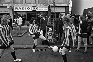 Watford Ladies football team played an exhibition match in Watford High Street in aid of