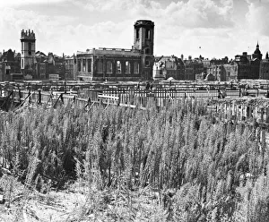 01443 Prints: Watling Street, London in 1943. It is possible the church far left is St Augustine