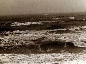 Waves coming in on the Sussex Coast of England - 1946 rough sea