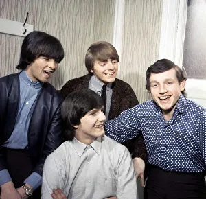 00096 Prints: Wayne Fontana (white shirt) with his backing group The Mindbenders consisting of left to