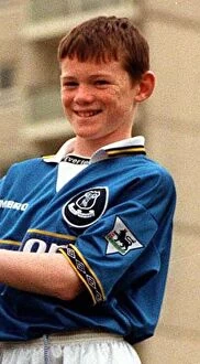 Images Dated 1st January 1997: Wayne Rooney aged 12 and signed by Everton Pics from Liverpool Echo of Wayne Rooney