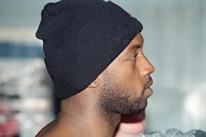 WBC super-middleweight champion Nigel Benn training ahead of his fight with Italian Mauro