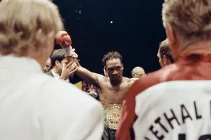 WBC super-middleweight title, Nigel Benn vs Lou Gent. Earls Court Exhibition Centre