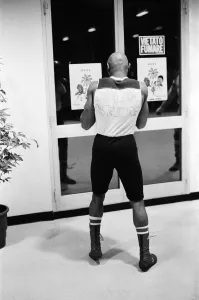WBC and WBA world champion Marvin Hagler training for his sixth defence of his world