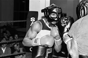 WBC and WBA world champion Marvin Hagler training for his sixth defence of his world