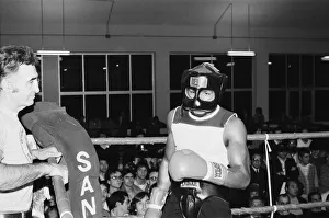 WBC and WBA world champion Marvin Hagler training for his sixth defence of his world