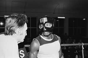 WBC and WBA world champion Marvin Hagler training for his sixth defence of his world