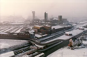 Winter Prints: Wearmouth Colliery at a standstill after closure in November 1993