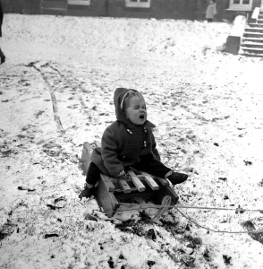 00182 Prints: Weather - Snow - Cold - Children Helen Brown, 2 years old