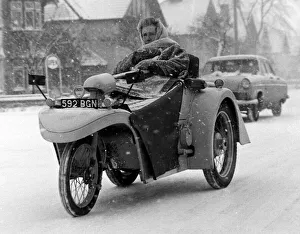 Weather - Snow - Cold - Vehicles Biggin Hill in Kent - the snow became so bad that