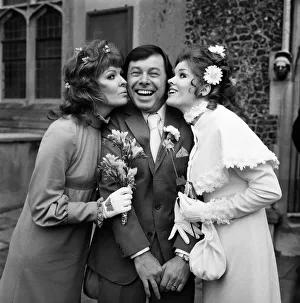 The wedding of actor Bill Treacher and actress Katherine Kessey held at St Leonard
