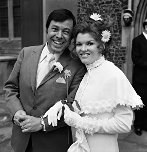 The wedding of actor Bill Treacher and actress Katherine Kessey held at St Leonard