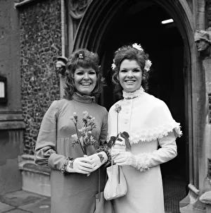 The wedding of actor Bill Treacher and actress Katherine Kessey held at St Leonard