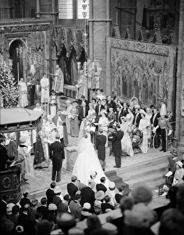 01037 Prints: The wedding ceremony of Princess margaret and lord Snowdon at Westminster Abbey