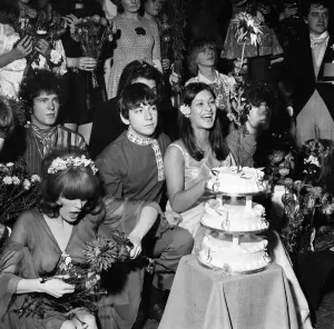 Wedding of Eric Burdon, lead singer of British rock group The Animals