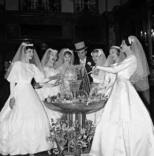 01412 Collection: Wedding Fashions show in Regent Street 4th March 1958