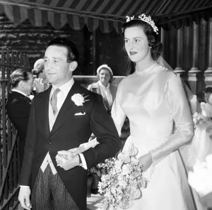 Wedding of jockey Fred Winter and Diana Pearson at Spanish Place. 28th May 1956