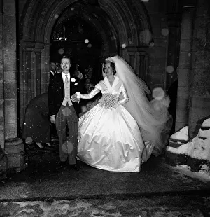 The wedding of Pamela Mountbatten and David Hicks at Romsey Abbey, Hampshire