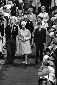 01169 Prints: The wedding of Princess Alexandra of Kent and Angus Ogilvy at Westminster Abbey