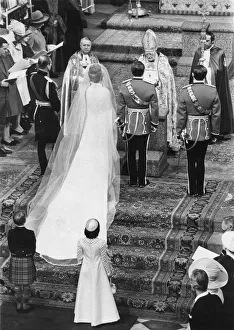 The wedding of Princess Anne and Capt. Mark Phillips at Westinster Abbey 14 November 1973