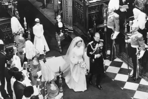 The wedding of Princess Anne and Capt. Mark Phillips at Westinster Abbey 14 November 1973