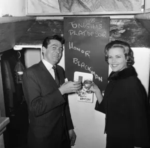 00880 Prints: The wedding reception of of Honor Blackman and Maurice Kaufman held at a Chelsea club