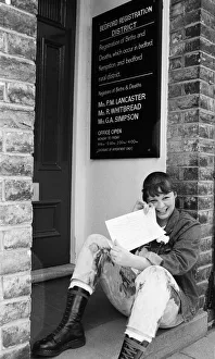The wedding of Ronnie Cook and 19-year-old Mandy Fraser at Bedford Register Office