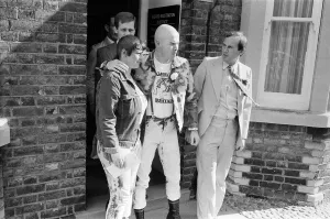 The wedding of Ronnie Cook and 19-year-old Mandy Fraser at Bedford Register Office