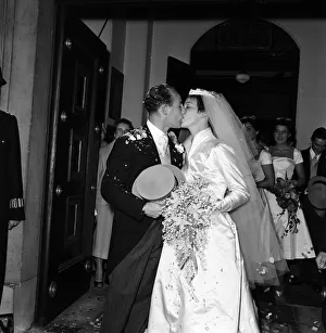 Racing Driver Prints: The wedding of Stirling Moss and Katie Molson at St Peters Church, Eaton Square
