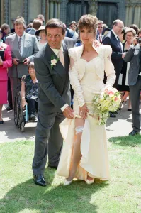 The wedding of Tony Blackburn and Debbie Thomson held at St Margarets Church