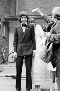 Wedding of The Who rock group guitarist Pete Townshend and Karen Astley at Didcot