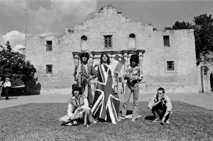 00447 Prints: On Wednesday 4 June 1975 The Rolling Stones did a photo shoot at the Alamo, San Antonio