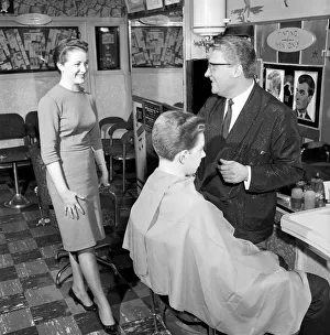 Something for the weekend? Girl model who works in mens hairdressers