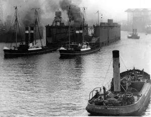 Tugs Prints: The Wellington Floating Dock, built by Swan Hunter shipbuilders in Wallsend
