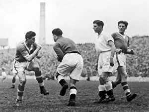 Barge Prints: Welsh Cup Final at Ninian Park. Cardiff City 3 v Swansea Town 2
