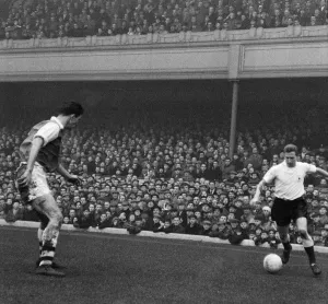 00939 Prints: Welsh footballer Cliff Jones making his debut for Tottenham Hotspur in the 4-4 draw